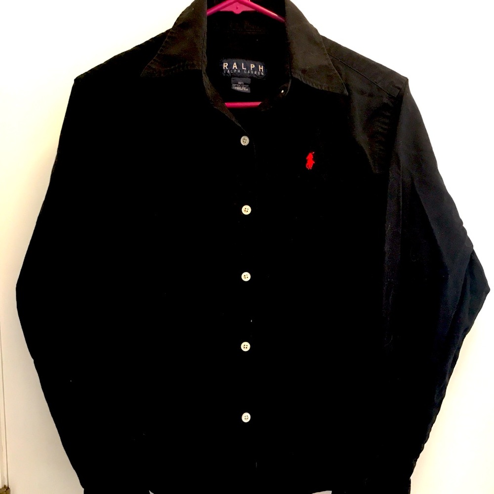 Ralph Lauren black button down shirt